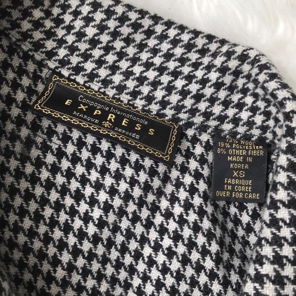Express Houndstooth Blazer Skirt Suit Set - Picture 3 of 10